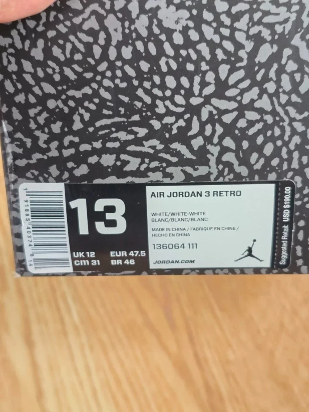 Air Jordan 3 Retro Pure Triple White 2018 136064-111
